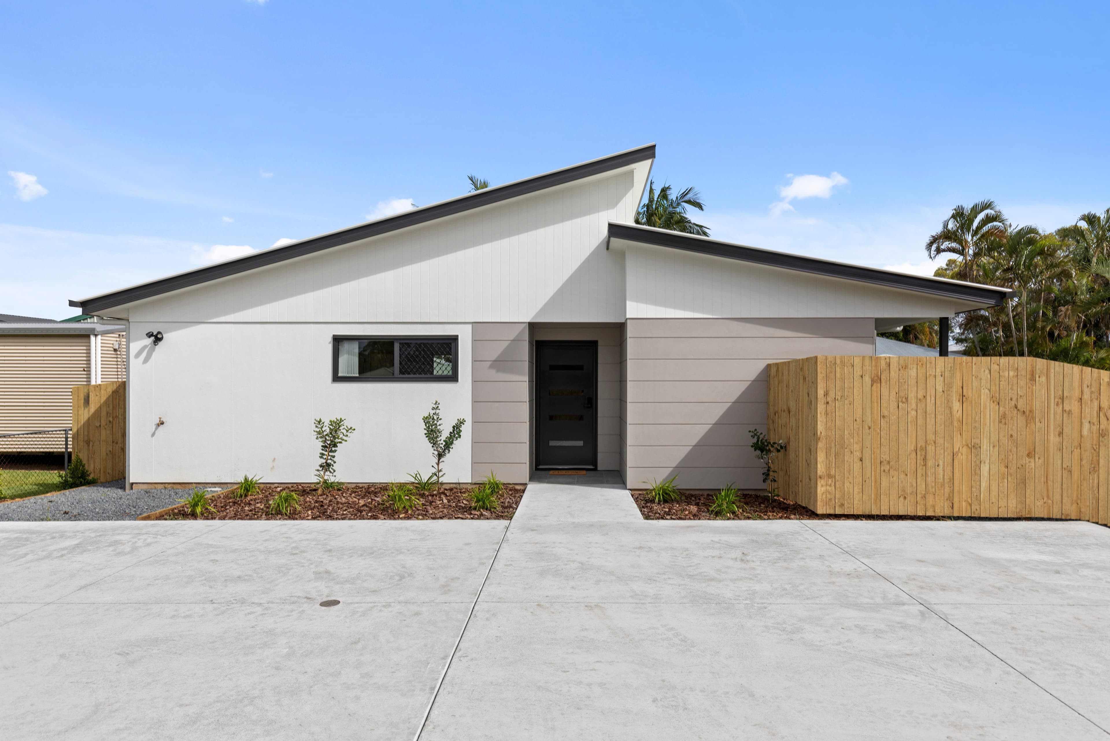 Modern rooming property exterior